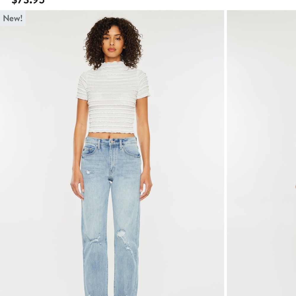 KanCan Missy High Rise Slim Straight Leg Jeans